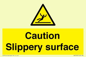 Caution Slippery surface
